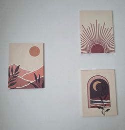 Set of 6 Boho Neutral Wall Art Canvases