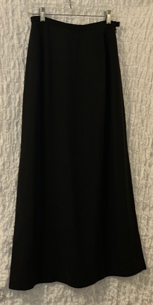 Eddie Bauer: Black Maxi Skirt, Side Zipper, Size: 6