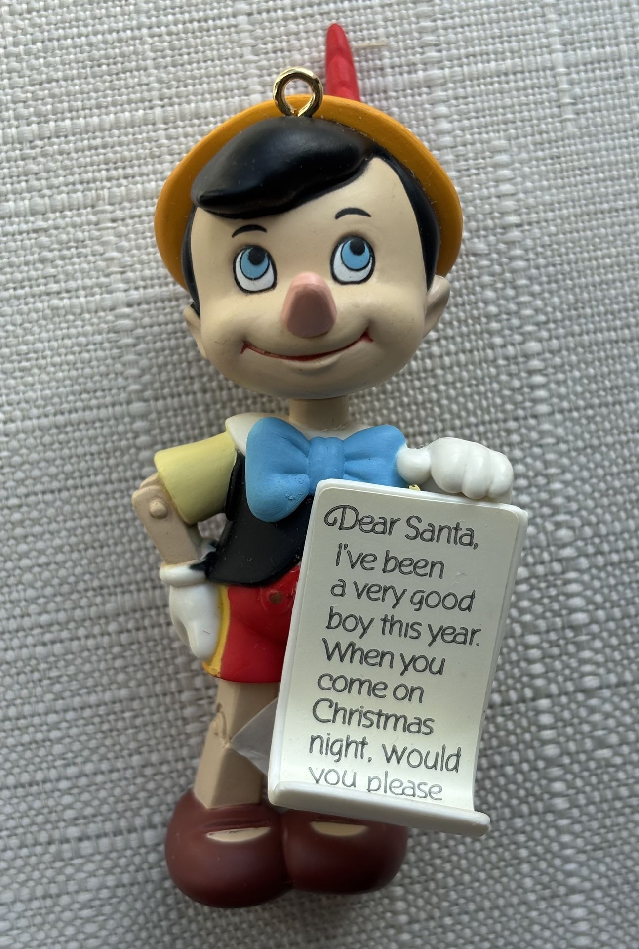Grolier Disney Pinocchio Christmas Ornament