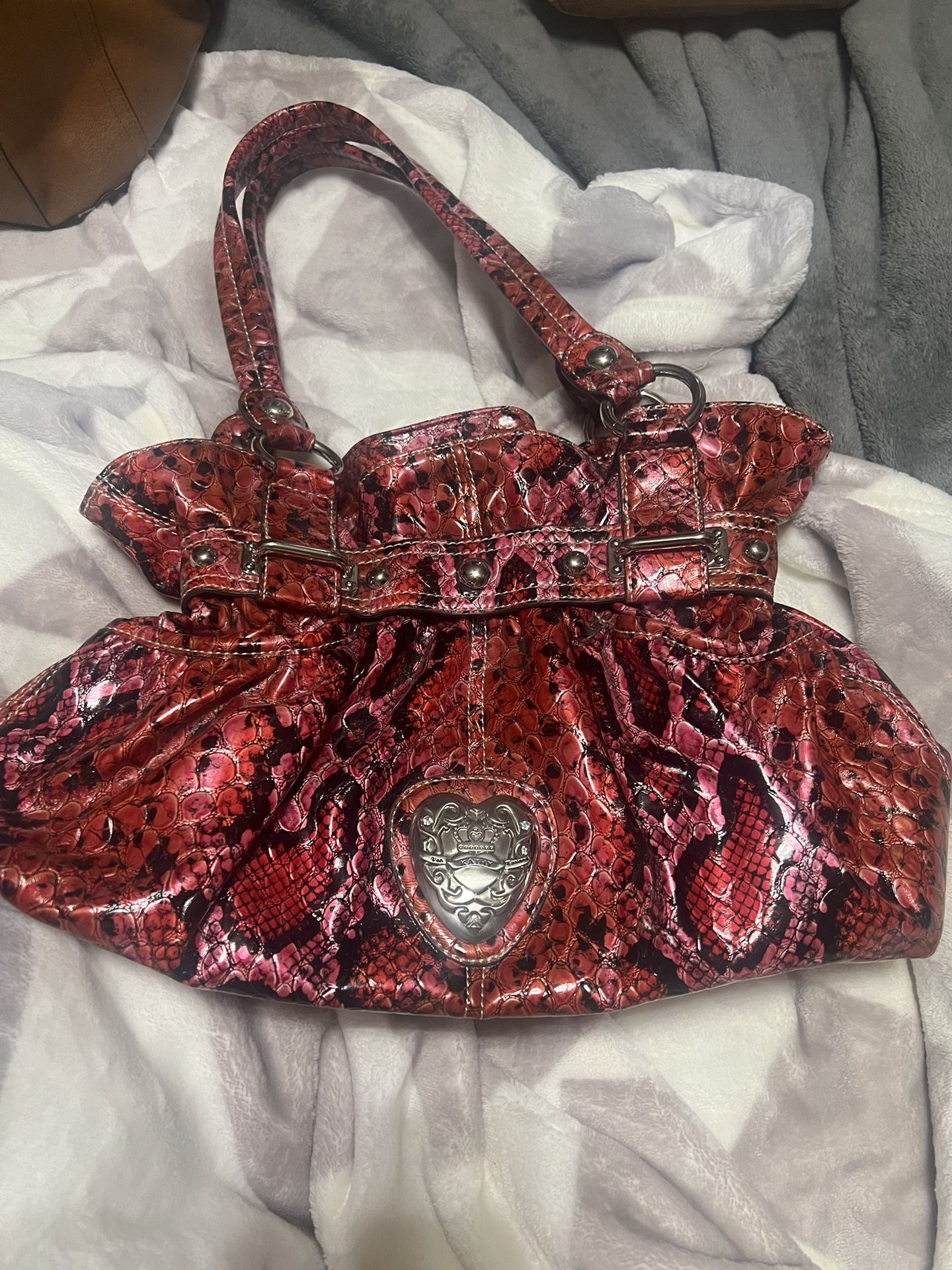 Kathy Van Zeeland Medusa Belt Shopper Fuchsia Purse