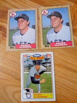 Lot Of 4 Roger Clemens Baseball Cards  Thumbnail