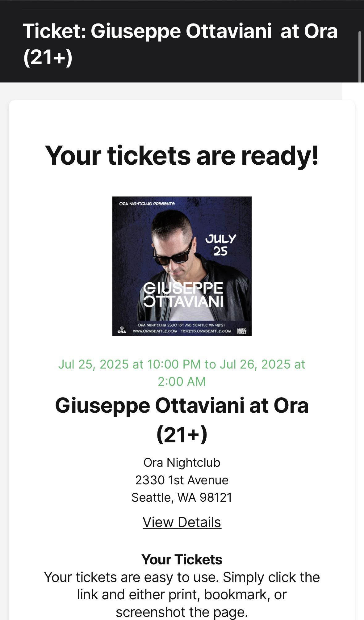 Selling 2 Giuseppe Ottaviani Tix