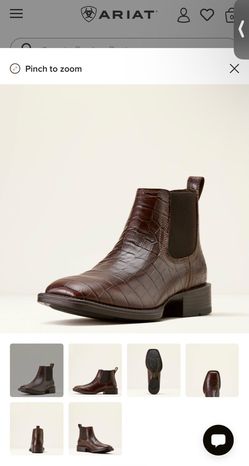 Ariat Chelsea Boot in Brown Croc Print