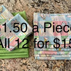 12 Pieces of Baby Bassinet or Stroller Unisex Sheet Sets for $15 and one for $1.50