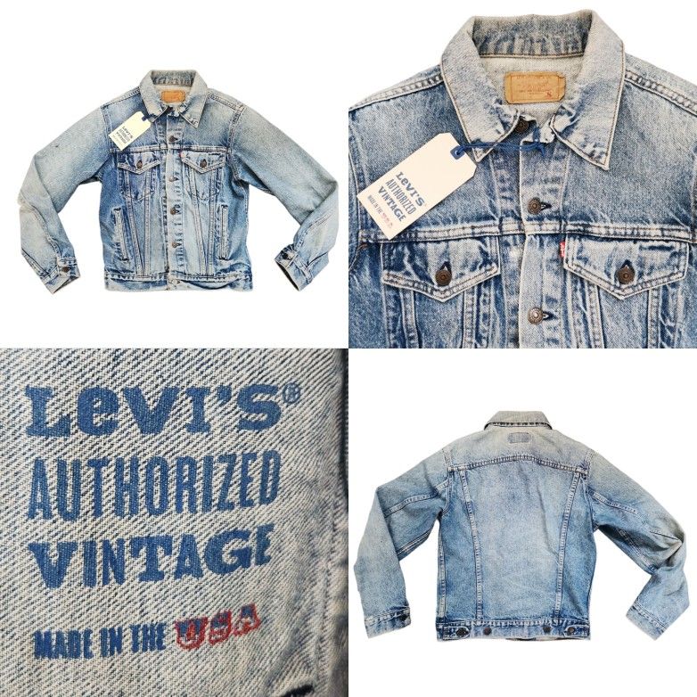 VTG Levi's Authorized True Vintage USA Made Trucker Denim Jacket LVC Made in USA Red Tab OG Original Denim Off the Cuff Recycled Rare Exclusive Limite