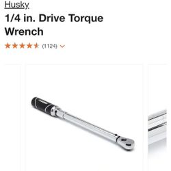 1/4 In Drive Torque Wrench