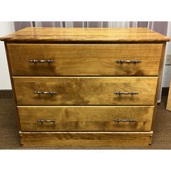 Petite Wooden Dresser with 3 Drawers 29”Tall. Chest of drawers. 