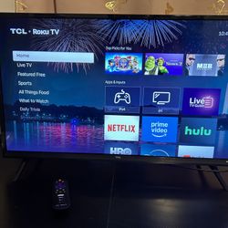 32” TCL Roku TV Remote Included