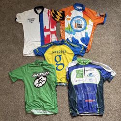 Lot Of 5 Cycling Jerseys - Medium 