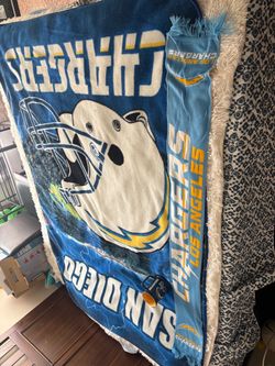 CHARGERS BUNDLE…. Blanket, Scarf and Mug $45