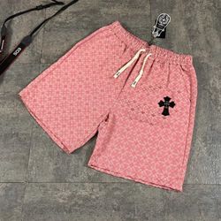 Chrome Hearts Cross Jacquard Denim Shorts