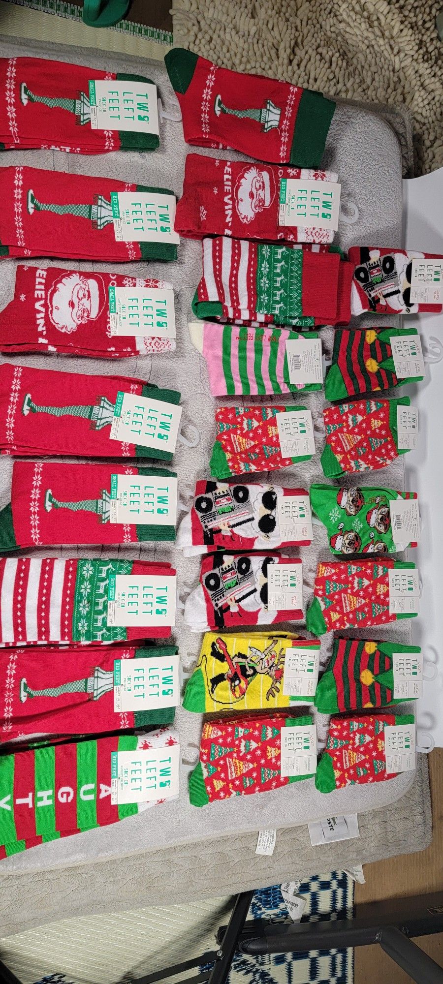 
🎄 24-Pair Christmas Sock Bundle – Unisex Sizes – 