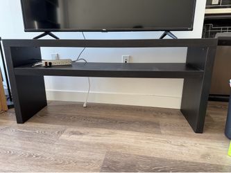Black wood TV Console from IKEA
