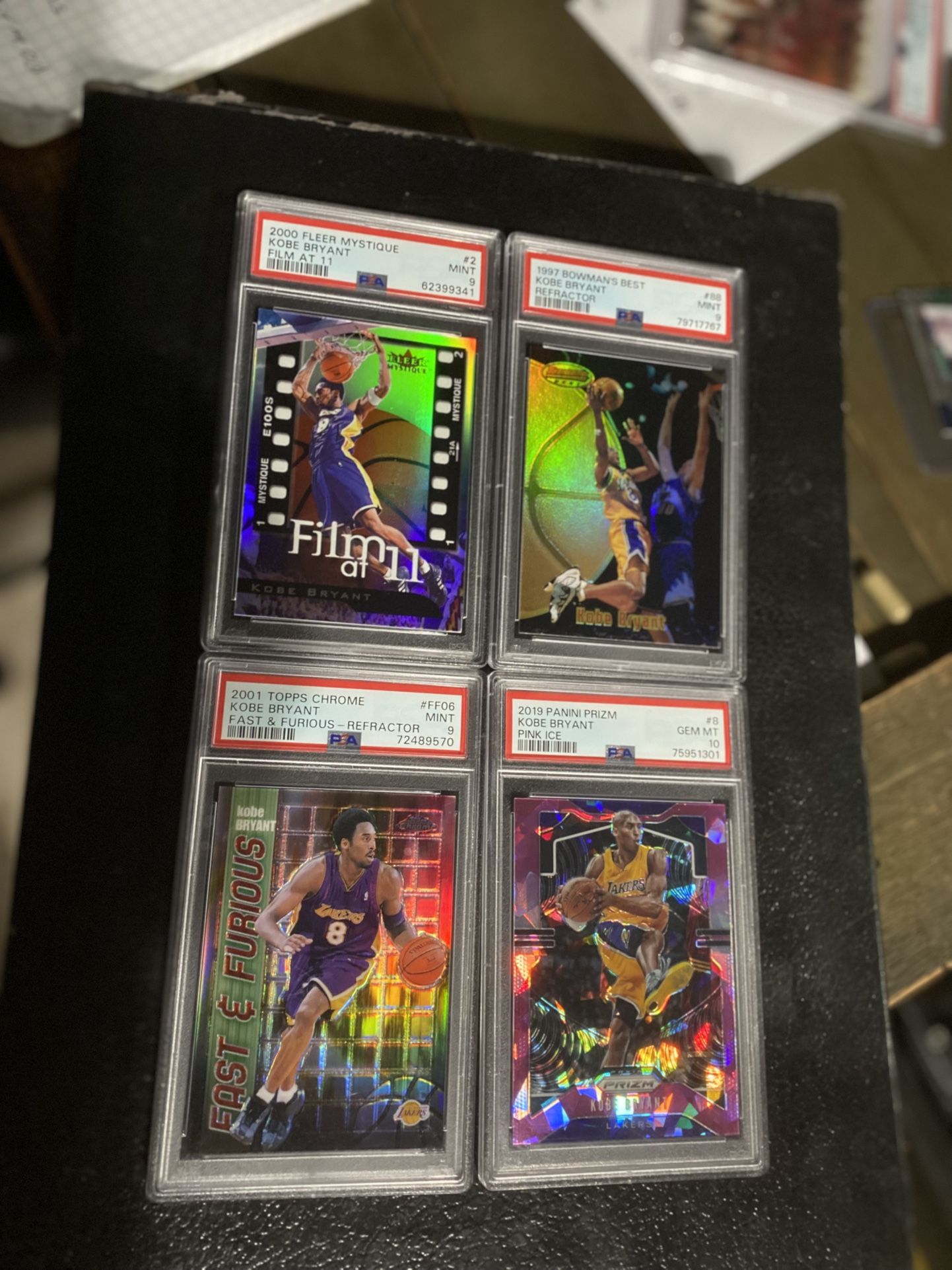 Kobe Bryant Insert Refractors PSA 9 + 10