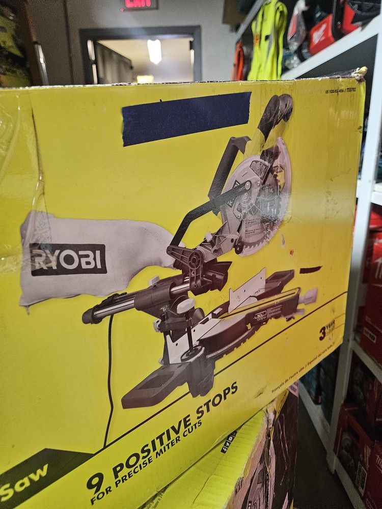 RYOBI
$219.00
10 Amp Corded 7-1/4 in
Compound Sliding Miter
Saw
