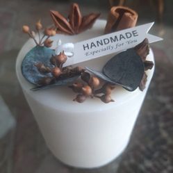 100% Pure Soy Wax Decorative Scented Candles With Natural Elements 