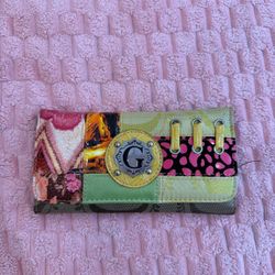 Guess Patchwork Trifold Wallet