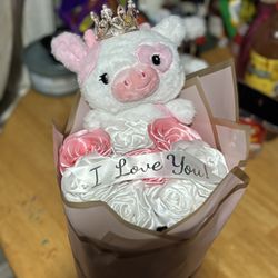 Valentines Pink Cow Bouquet