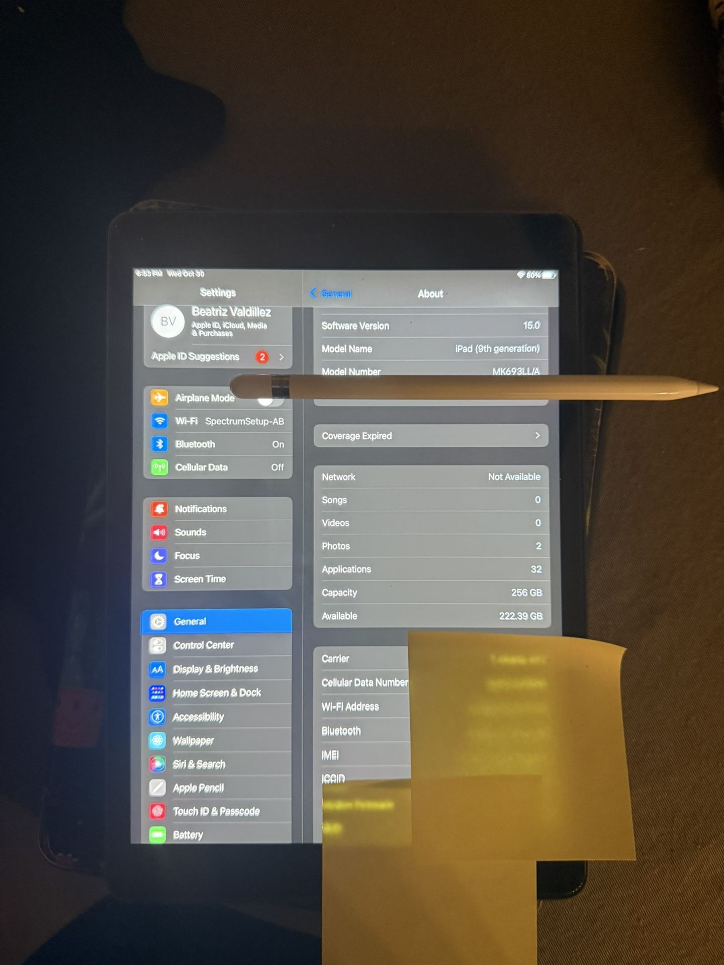 9th Generation iPad with Pen