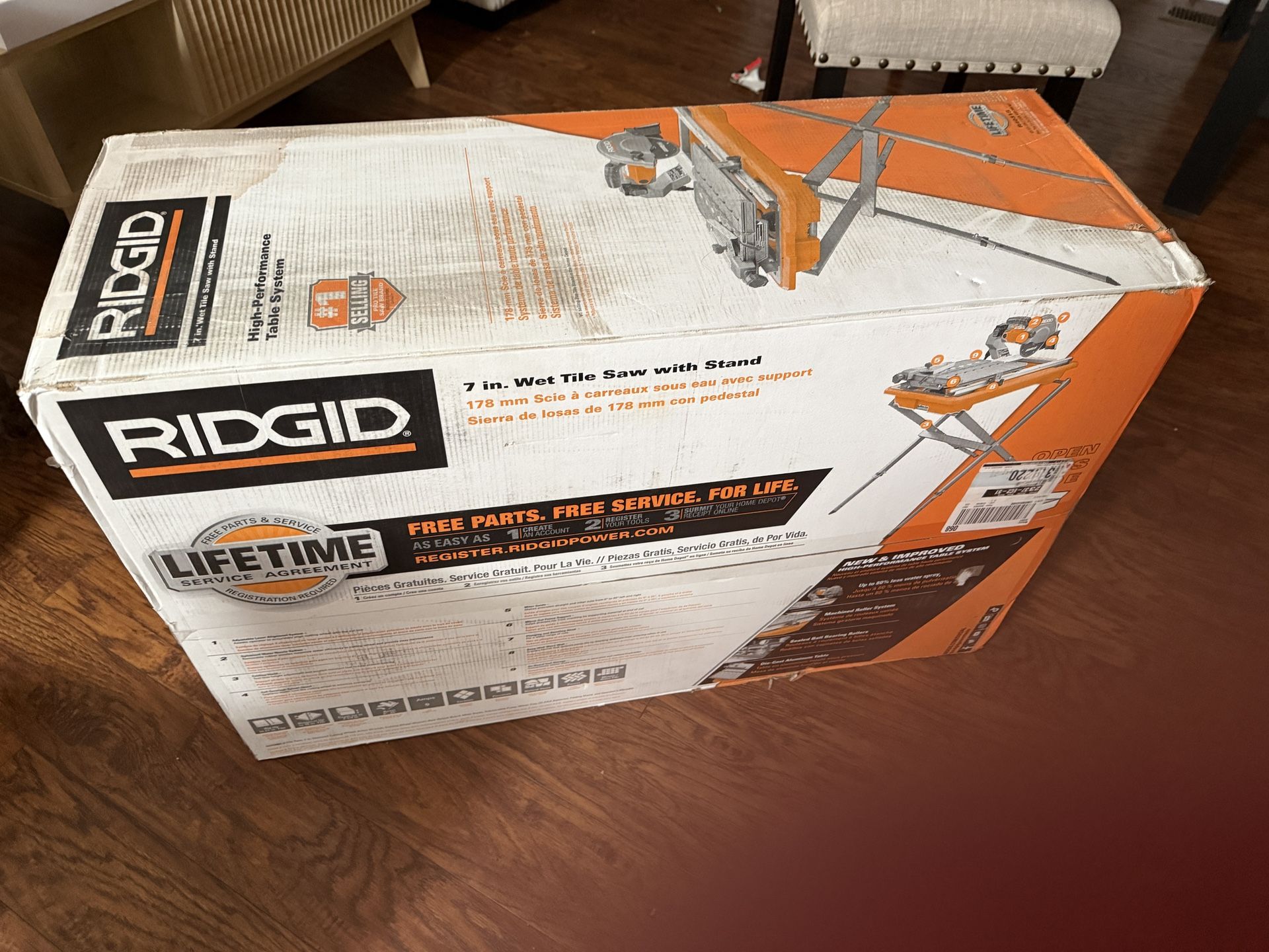 Brand New 7” Inch Wet Saw With Stand Ridgid Corded