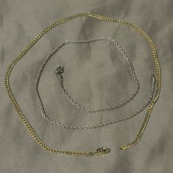 Gold And Silver Played Chains $40 Each Brand New