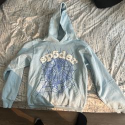 Sp5der Sky Blue Hoodie