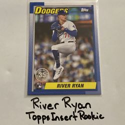 River Ryan Los Angeles Dodgers Pitcher Topps Short Print Insert Rookie Card. 