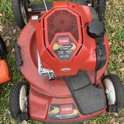 Toro Gas lawn mower And Electric Edger
