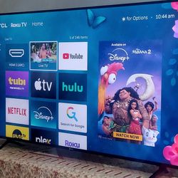 SMART  TV   TCL    55"  4K  ROKU   LED  HDR   DOLBY   VISION   FULL  UHD  2160p⛔⛔⛔ ( NEGOTIABLE ) ⛔⛔FREE  DELIVERY⛔⛔