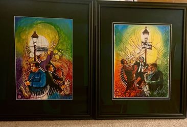 Original Water Color Street Art New Orleans Aaron Brothers Framing Matting