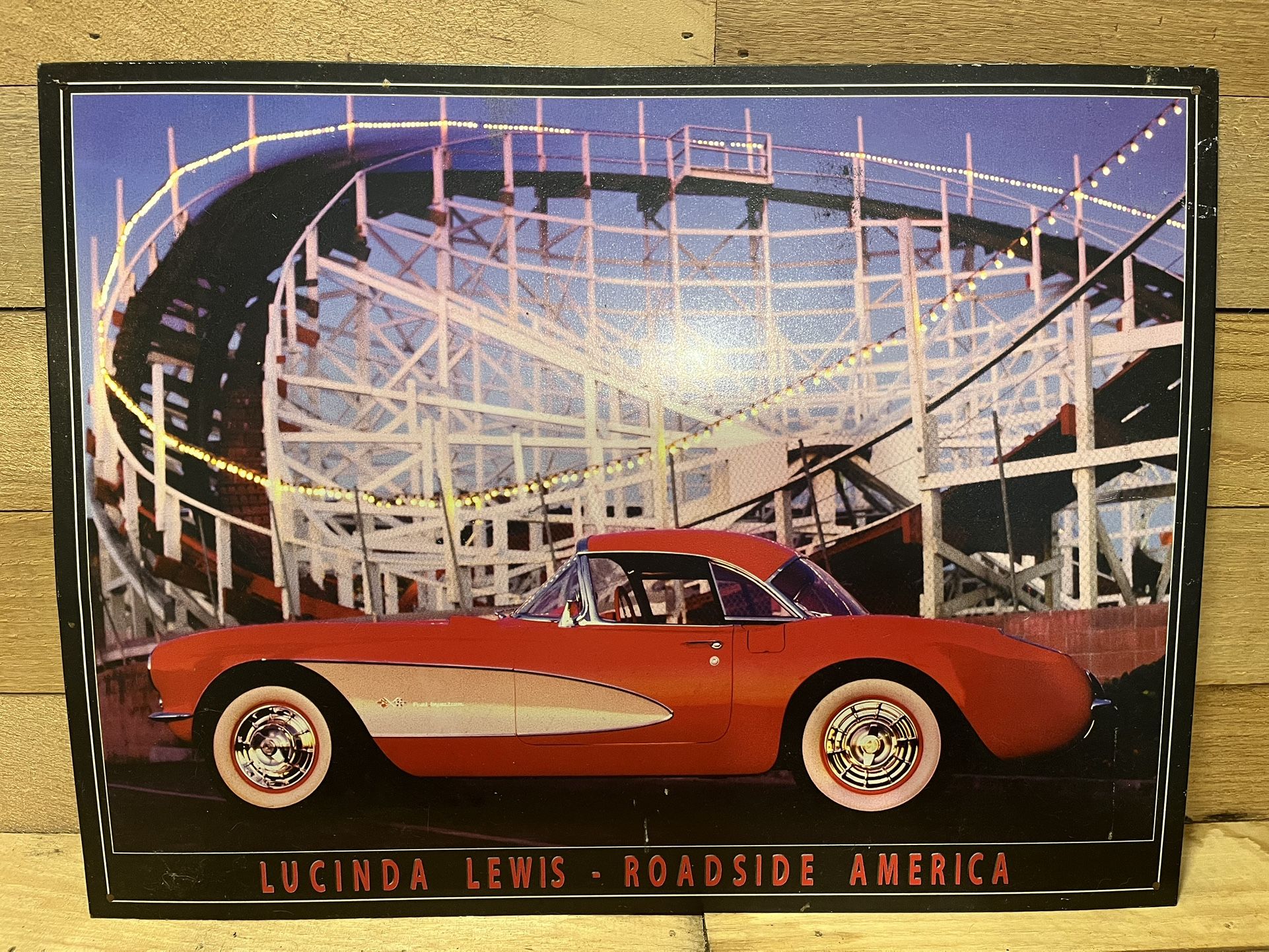 Vintage Lucinda Lewis Roadside America Metal Sign