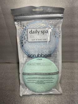 Daily Spa Renewal Dual Texture Scrubbers Wash Bath Shower