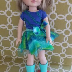 American Girl Wellie Wishers Camille Doll Blond Hair Blue Eyes $30