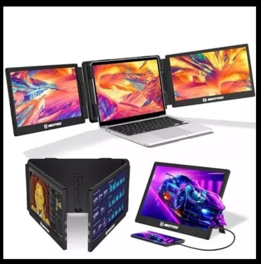 Maxfree X2 11.6" Triple Portable Laptop Monitor