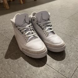 Air Jordan 3 pure white negotiable price