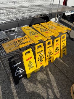 Wet Floor Signs and Closed for Cleaning Sign Lot