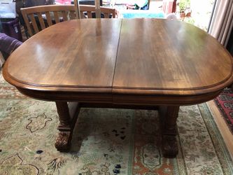 Antique French Dining Table , Solid Walnut.h