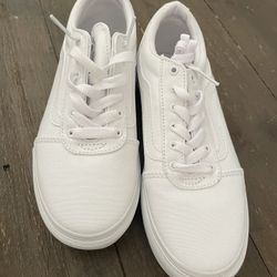 Brand New Kids White Vans 