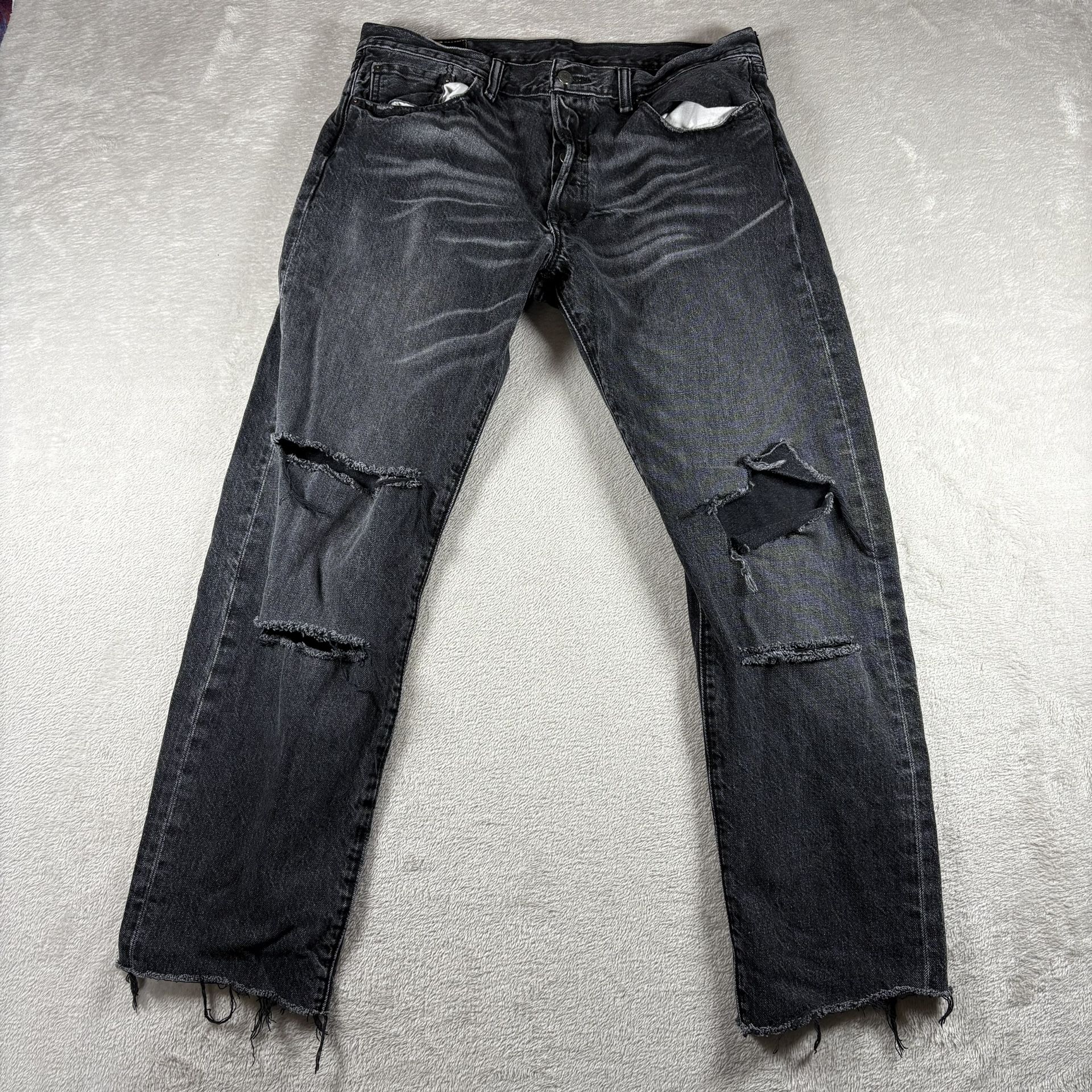 Vintage Levi’s 501 Men’s Size 34x29 Black Faded 90s USA Distressed #2704