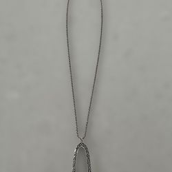 Silpada Sterling Silver Oblong Oval Filigree Scroll Heart Necklace 18" i