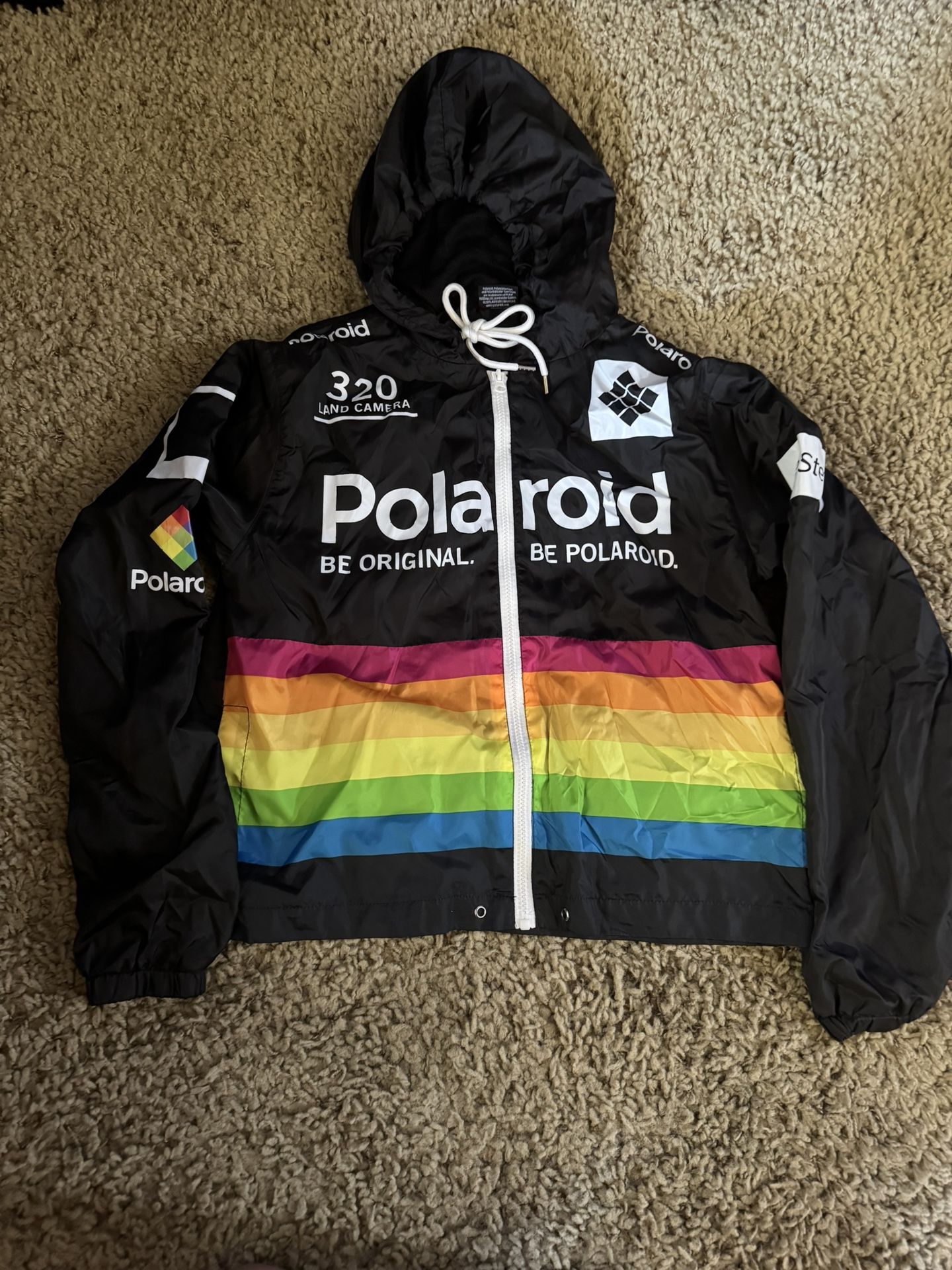 Pride Polaroid Windbreaker Jacket Size M