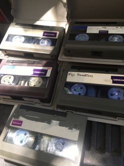 Professional 3/4 and betacam sp video tapes