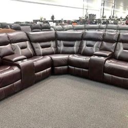 New Power Recliner Sectional Couch ! Zero Down Financing  ! Free Delivery 🚚 