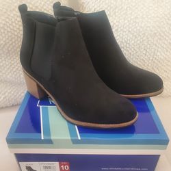White Mountain Ladies Ankle Boots Sz 10 Black