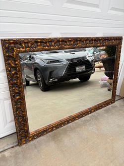 Large Ornate Gold Framed Wall Mirror
