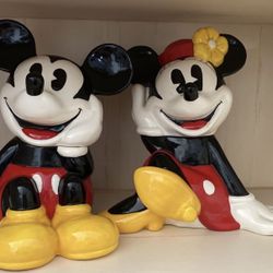 Minnie and Micky Cookie Jars 