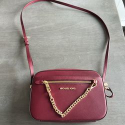 Burgundy Michael Kors Crossbody