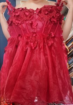 Short red dress