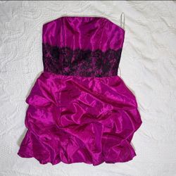 Vtg Strapless Dress Jessica McClintock for Gunne Sax Vintage Pink Purple