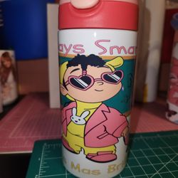 Pink Bad Bunny school KIDS TUMBLER 